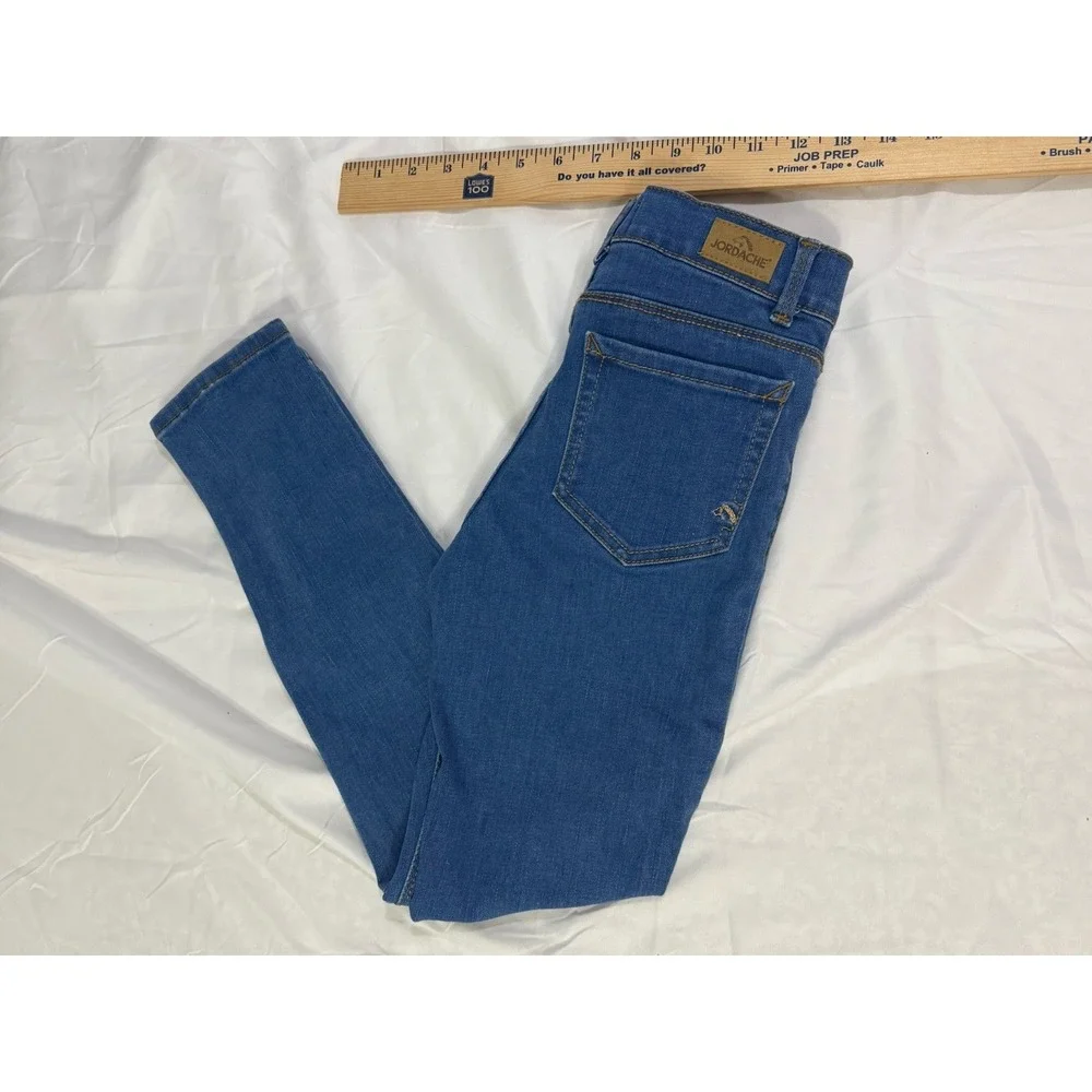 Girls 12 Slim Jeans Jordache Skinny Light Wash Denim Blue Jeans Adjustable Waist